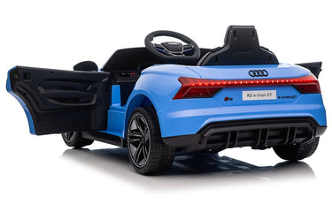 License - Audi RS e-tron GT 4 hjulstræk, blå, 4x12V/30W, 12V/7Ah, 2.4GHz RC. - Bolig og Haven