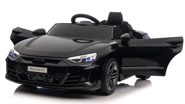 Licensed - AUDI RS e-tron GT, Sort,lædersæde,sele,fjernbjening, 10,8V,5Ah,4x12V/30W