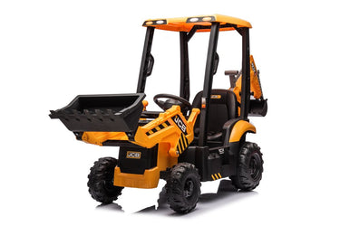 JCB Gravemaskine, 2x 12V,390, 10,8V 7,5Ah litium batteri, m. fjernbetjening,lædersæde -Stærk model