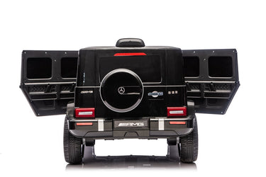Mercedes Benz AMG G63 Black Elbil til Børn - 2x12V, Fjernbetjening, Læder