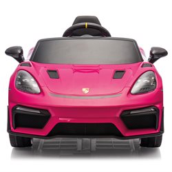 Porsche Spyder 718 RS, 12V litium batteri, pink, fjernbetjening