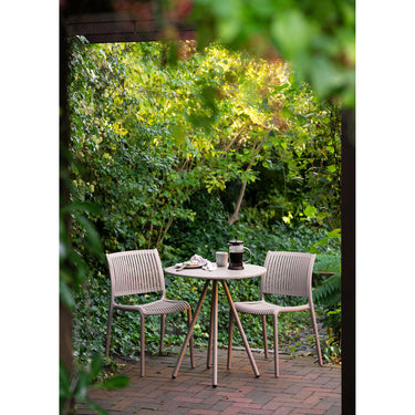 House Nordic - Barletta Cafébord Polypropylen/Stål Taupe - Ø70 x 73,5 cm