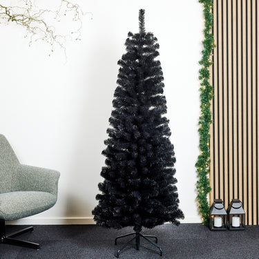 Nordic Winter - Juletræ kunstigt PVC "BLING" H180 x 68 cm. u/lys, sort