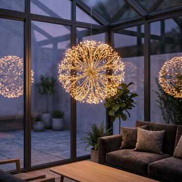 Nordic Winter - Dekorativ Lyskugle med 480 LED - Guld Ø40 cm