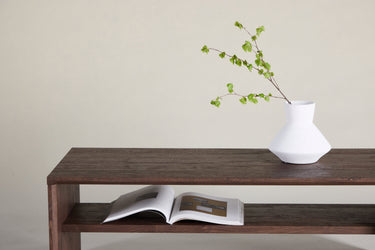 Venture Home - Telemarket – sofabord med hylde – mocca MDF med struktur – 110×50×38 cm - Bolig og Haven