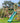 Jungle Gym - Legetårn Jungle Gym Patio m/2-Climb Module 200 og grøn rutsjebane