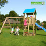 Jungle Gym - Legetårn Jungle Gym Castle 2.1 m/2-Climb Module 220 og blå rutschebane - Bolig og Haven
