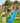 Jungle Gym - Legetårn Jungle Gym Chalet 2.1 m/2-Climb Module 220, blå rutschebane og 120 kg sand