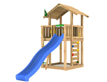 Jungle Gym - Legetårn Jungle Gym Chalet 2.1 m/grøn rutschebane