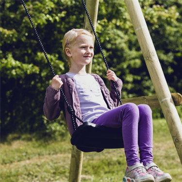 Nordic Play - Gyngesæde sort med sort reb B42 cm