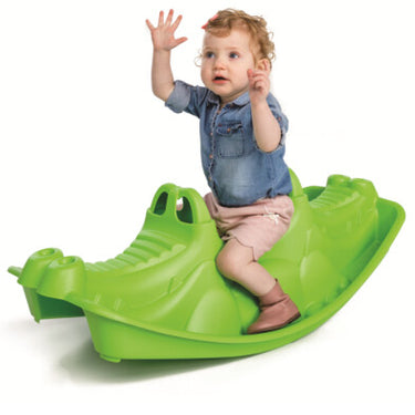 Paradiso Toys - Krokodillevippe Plastik til 3 Børn - Grøn 101 cm