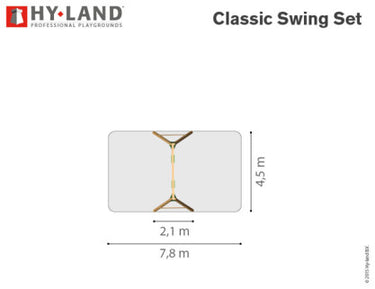 Hy-land - Gyngestativ m. 2 stk. gynger