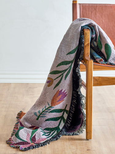 Creative Collection - Yash Plaid Blandede Fibre - Rosa/Multifarvet 160x130 cm