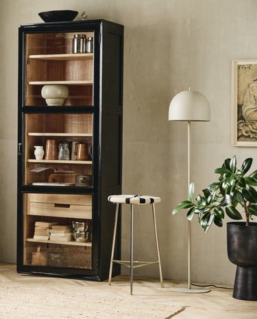 Nordal - VIVA skab med 1 låge – sort – B76 × D44 × H210 cm