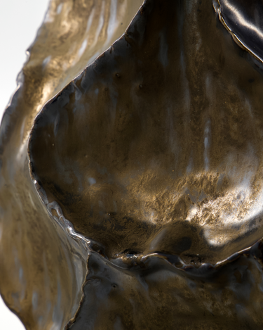 House Doctor - Vase, Waves, Antik metallisk