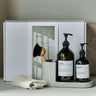 Gift box, grey holder + nature brush + anti-odour hand soap, forest garden dish wash, 490|1000 ml|ml