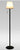 Gulvlampe mat sort, USB-lader, H106 cm