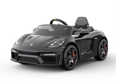 Porsche Spyder 718 RS, 12V litium batteri, sort, fjernbetjening