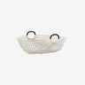 Nordal - JAIPUR kurv med hanke – kromfinish – L35,5 × B26 × H10 cm