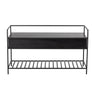Bloomingville - Abelone Bænk, Sort, FSC® 100%, mangotræ - L102 × H58 × B40 cm