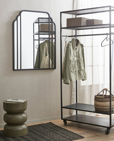 Nordal - SKYLARK spejl, S – sort – B82 × D2 × H102 cm