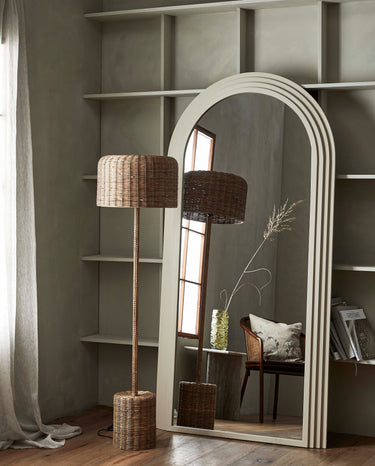 Nordal - CANE rattan gulvlampe - natur
