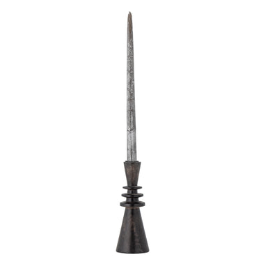 Bloomingville - Armel Lysestage, Sort, mangotræ - Ø7 × H20 cm