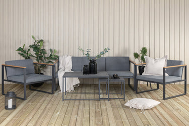 Venture Home - Dakar loungesæt, sort/grå, 5 pers. - Bolig og Haven