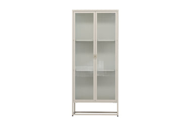 Venture Home - Garis Højt Vitrineskab - Beige, B 70 × H 160 × D 40 cm - Bolig og Haven