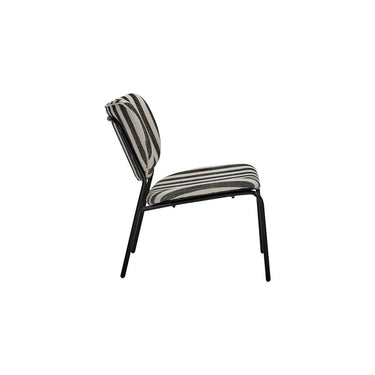 House Doctor - Loungestol, Longa, Sort/Råhvid H70 cm