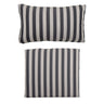 Bloomingville - Mundo Pudebetræk (uden fyld), Sort, polyester - L66 × H9 × B58/L75 × H45 × B9 cm, sæt med 2