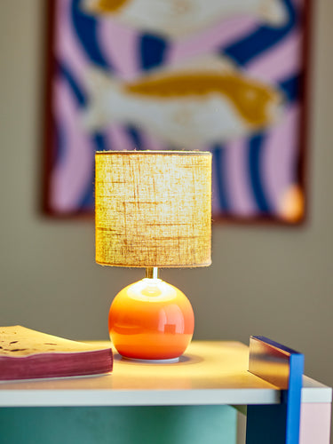 Bloomingville - Valdis Bordlampe, Rosa, Stentøj - Ø13 × H24 cm