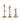 Bloomingville - Efsa Lysestage, Messing, Jern - H8 × B5/H11 × B4,5/H13 × B5 cm, sæt med 3