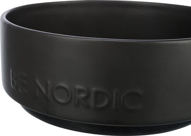 Trixie - BE NORDIC bowl, flat, ceramic/rubber ring, 0.3L/ø16cm, black