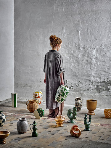 Bloomingville - Birdliva Vase, Multifarvet, Stentøj - Ø21,5 × H33 cm