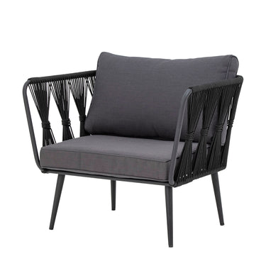 Bloomingville - Pavone Loungestol Metal Sort 72x87 cm, 2 stk