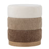 Bloomingville - Bilbao Puf, Brun, polyester - Ø40 × H45 cm