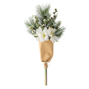 Bloomingville - Kristin Buket, Hvid, Kunstige Blomster - Ø40 × H105 cm