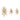 Bloomingville - Ilo Stjerne, Hvid, FSC® Mix, papir - Ø45 × H16/Ø45 × H13/Ø66 × H20 cm, sæt med 3