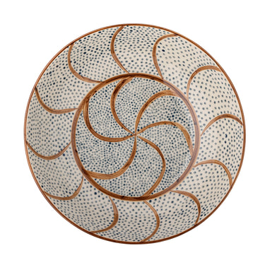 Bloomingville - Heikki Skål, Multifarvet, Stentøj - Ø32 × H9 cm