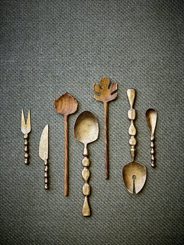 Bloomingville - Edi Salatsæt, Messing, Jern - L26,5 × B6 cm, sæt med 2