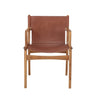 Bloomingville - Ollie Loungestol, Brun, Læder - L55 × H84 × B60 cm
