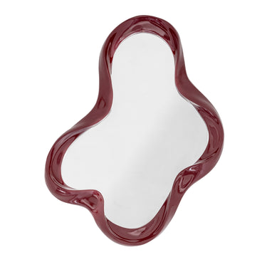 Bloomingville - Violeta Vægspejl, Rød, Polyresin - L47 × H62 × B7 cm