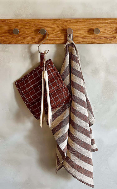 MOUD Home - NORDIC viskestykke - sand/brun striber