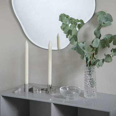 MOUD Home - WAVY lysestage - blank sølv