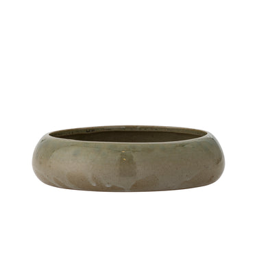 Bloomingville - Imke Urtepotte m/underskål, Grøn, Stentøj - Ø18,5 × H17,5 cm