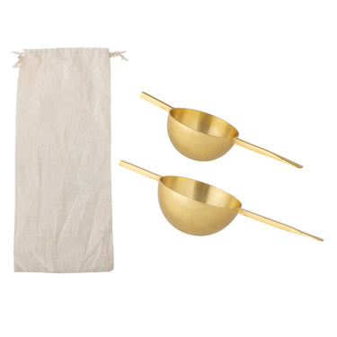 Bloomingville - Kirsi Målebæger, Guld, Rustfri Stål - L15,5 × H3 × B6 cm, sæt med 2