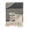 Bloomingville - Anek Plaid, Sort, Bomuld - L150 × B130 cm