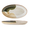 Bloomingville - Jules Serveringsfad, Grøn, Stentøj - L33,5 × H3,5 × B18,5 cm