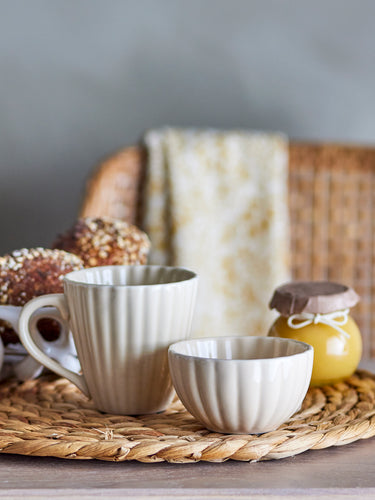 Bloomingville - Latina Kop, Multipak, Natur, Stentøj - Ø8,5 × H8,5 cm, sæt med 6